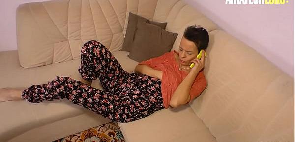 HAUSFRAU FICKEN - Deutsche Skinny Cougar Invites Her Man To Fuck Her